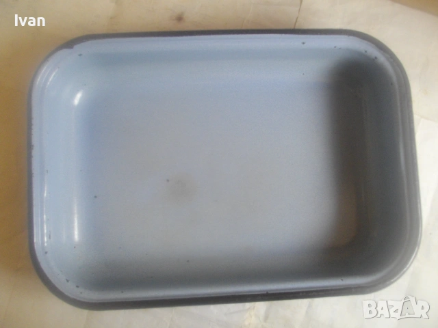НОВА БЪЛГАРСКА голяма ТАВА ЗА АГНЕ от старото качество на Соц НРБ ЕМАЙЛИРАНА 67см/47см/13см, снимка 5 - Съдове за готвене - 54072378