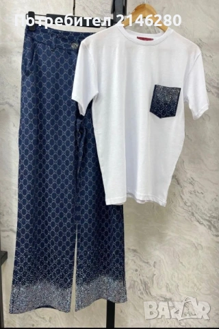 Комплект панталон с тениска Gucci, снимка 3 - Комплекти - 54245246