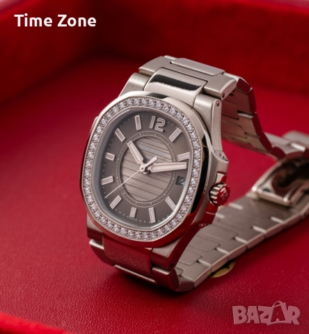 Patek Philippe Nautilus 32mm White Gold Diamond Grey Dial Дамски, снимка 7 - Дамски - 47991324