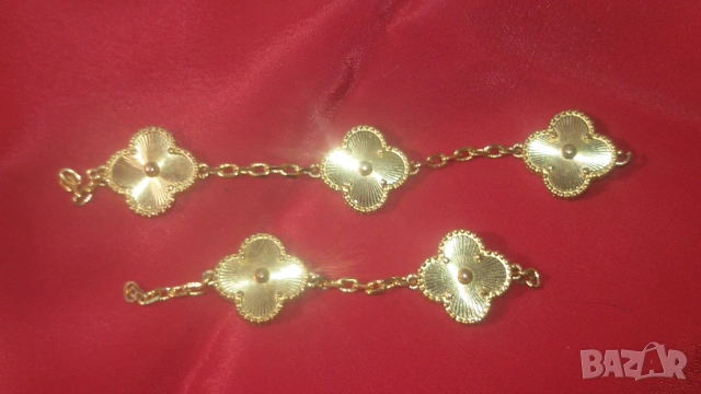 3 гривни с детелини стил Van Cleef с и без камъни, снимка 15 - Гривни - 53366768