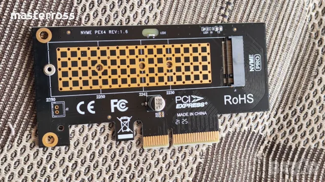 PCIe към NVMe преходник M.2 ssd PCIe 3/4 x4 x8 x16, снимка 2 - Кабели и адаптери - 48758161