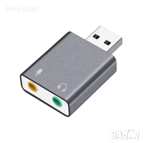 Звукова карта DeTech, USB, 7.1, Сив, снимка 3 - Други - 48751864