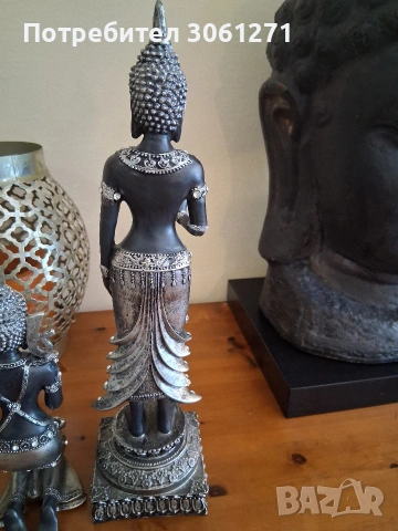 Продавам 2 статуи заедно на Буда, черна и сребърна, "Богиня Деви Тара", снимка 8 - Декорация за дома - 54202821
