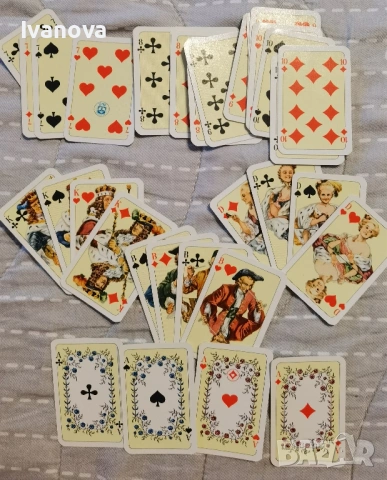 Ретро Мини карти за белот , снимка 2 - Карти за игра - 53522739
