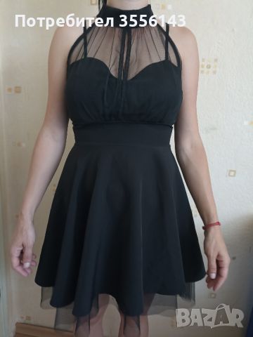 Черна рокля , снимка 1 - Рокли - 46421488
