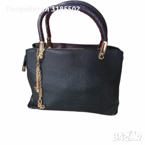 Елегантна чанта в черен цвят, снимка 6 - Чанти - 51206842