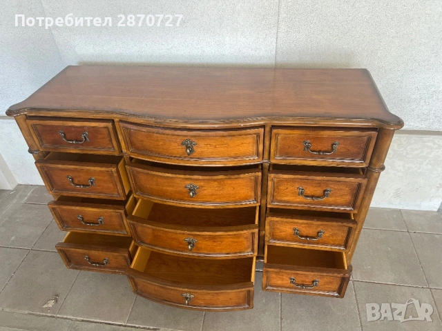 Скрин от масив златен дъб DREXEL HERITAGE, снимка 10 - Скринове - 54263377