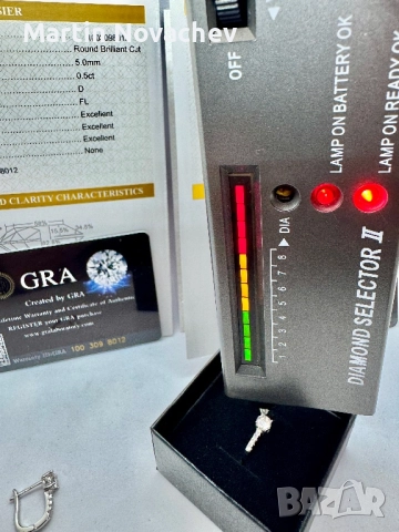 Сребърни обеци с мойсанит (Диамант) 0.5 карата, снимка 9 - Обеци - 52933555