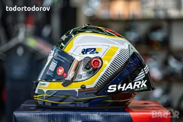 Мото Каска мотор SHARK AERON GP REPLICA R. Fernandez MotoGP helmet, снимка 5 - Аксесоари и консумативи - 50296703