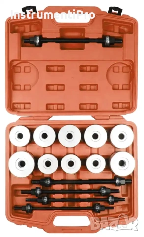 Комплект за монтаж и демонтаж на тампони, лагери, втулки и уплътнения - 27 части