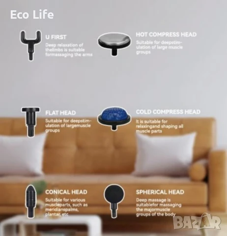 Масажиращ пистолет, снимка 3 - Фитнес уреди - 51229500