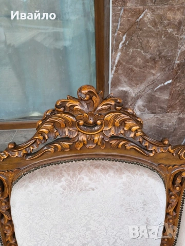 Италианска барокова холна гарнитура , снимка 7 - Дивани и мека мебел - 53217794