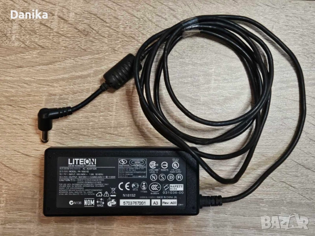Работещ адаптер / зарядно за лаптоп LITEON PA-1650-02 Acer, ASUS, Toshiba, Fujitsu 19 V / 3.42 А