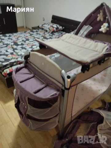 Детска кошара Cangaroo Relax с матрак Pierre Cardin, снимка 8 - Бебешки легла и матраци - 52013573