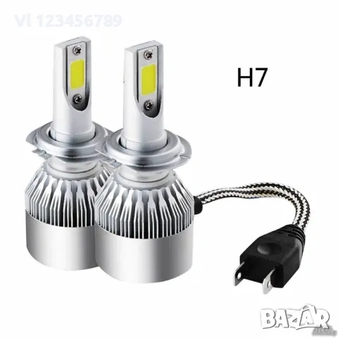 LED Диодни Крушки H1, H7 -72W цена за комплект 2бр