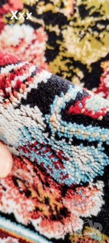 Ръчно тъкан копринен килим.Антика за ценители., снимка 10 - Килими - 53487927