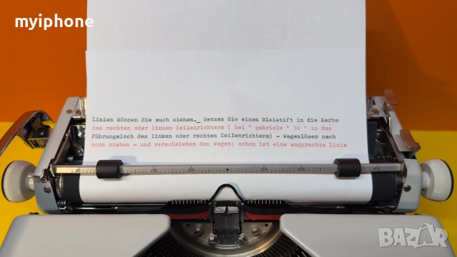 Пишеща Машина Olympia Monica  Клавиатура Qwertz Латиница Топ Състояние Обслужена 1969 година !, снимка 2 - Антикварни и старинни предмети - 52398268