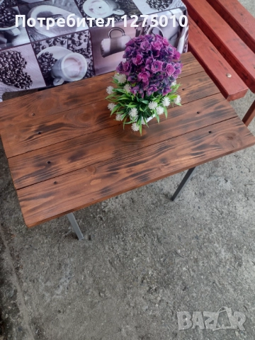 Градинска дървена маса , снимка 6 - Градински мебели, декорация  - 51083270