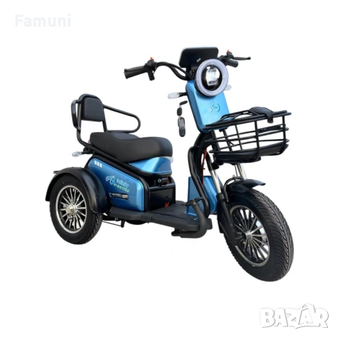 Електрическа Триколка PUDDING 1800W - Синя, снимка 4 - Мотоциклети и мототехника - 53777325