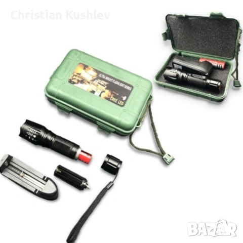 Фенерче Т6 (GD-188)  , телескопично, светодиодно, с алуминиев корпус FL25