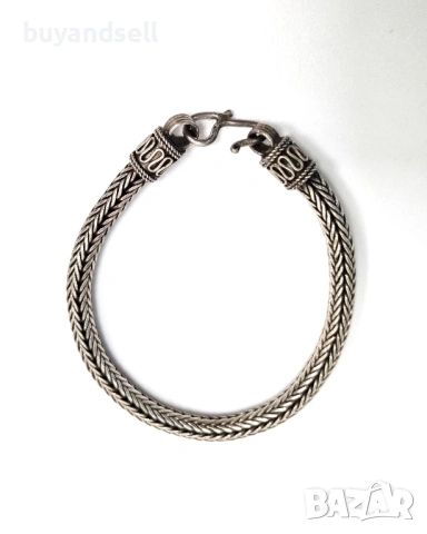 Старо сребро / сребърна гривна, снимка 7 - Гривни - 54204461