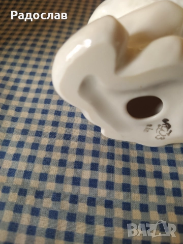 стара руска порцеланова фигурка Куче  ЛФЗ, снимка 5 - Статуетки - 51826061