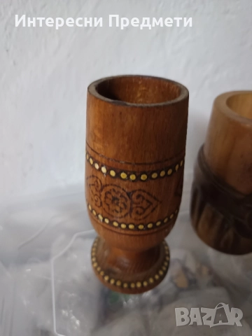Две Стари Дървени чаши/бокали , снимка 2 - Антикварни и старинни предмети - 50689532