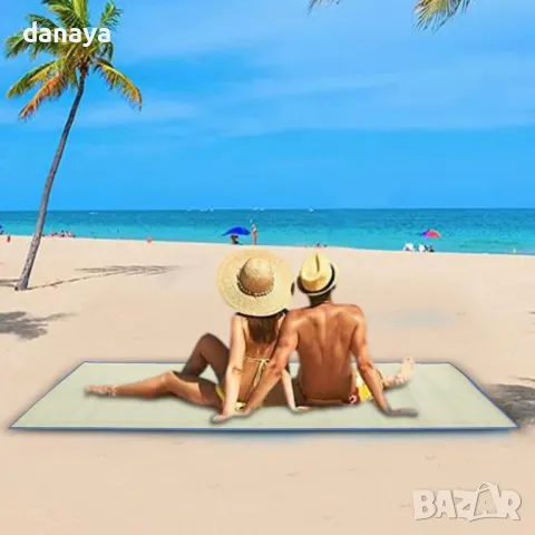 5912 Плажна рогозка с фолио постелка за пикник къмпинг, 75x170cm, снимка 3 - Надуваеми легла - 50398190