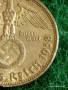 Сребърна монета 2 райхсмарки 1938г. Германия Трети Райх с Свастика за КОЛЕКЦИОНЕРИ 46912, снимка 4
