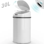 Кош за отпадъци бял автоматичен със сензор 30 литра -50 % от цената, снимка 1
