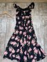 Нова разкошна ефирна дълга ежедневно елегантна рокля флорален принт рози цепка , снимка 5