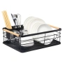 Компактен сушилник за съдове с отцеждаща табла Cheffinger – метален, 43 x 32 x 14 см, модерен дизайн, снимка 6