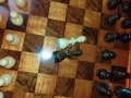 Шах48/48 с дървени фигури и синьобели пулове, снимка 3
