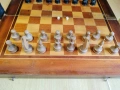 Шах и табла 2 в 1, дървени, 48×48 см, пълен комплект, снимка 4