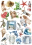 Скрапбук стикери за декорация планер морски sea beach самозалепващ лист А5 - различни видове, снимка 7