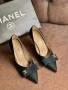 Chanel Дамски Черни Обувки На Ток Шанел Код E645, снимка 2
