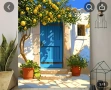 Лимоново дърво, Синя врата Средиземноморски декор, снимка 4