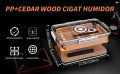 Прозрачен хумидор за пури от полипропилен в три размера със дигитален хидрометър, снимка 11