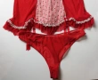 85-90 D червена корсетна нощничка с жартиери и подарък прашка, снимка 3