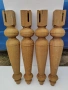 дървени,масивни,струговани крака за маса, снимка 1