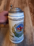 немска порцеланова халба за бира с цинков капак