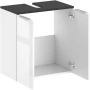 Шкаф за мивка Vicco Otis, бяло/антрацит с висок гланц, снимка 4