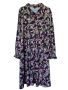 Дамска рокля с флорална щампа и копчета Yoek, 110х75 см, XXL, снимка 1 - Рокли - 45480252