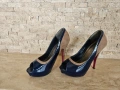 Дамски обувки на ток 13см,платформа 3см, снимка 2