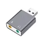 Звукова карта DeTech, USB, 7.1, Сив, снимка 3