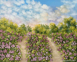 "Розовата долина", авторска картина с маслени бои, снимка 1 - Картини - 45068536