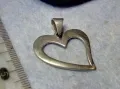 СТИЛЕН РОМАНТИЧЕН СРЕБЪРЕН МЕДАЛЬОН СЪРЧИЦЕ СРЕБРО 925 ПРОБА АРТ ПЕНДАНТ ВИСУЛКА 25154, снимка 5