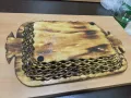 Стар дървен поднос дърворезба , снимка 4
