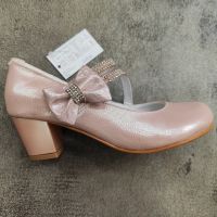 Елегантни детски обувки с токче в розово /Б79, снимка 3 - Детски обувки - 45448392
