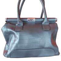 Дамска елегантна чанта еко кожа Segue, Тъмносива, 36х25х15 см, снимка 1 - Чанти - 45674734